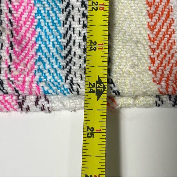 Artesanias Molina Aztec Mexican Striped Pullover Cotton Hoodie Size Medium - Picture 4 of 15